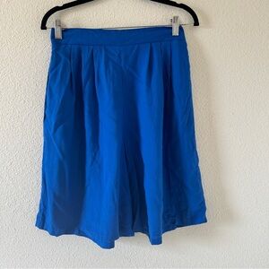 VTG Connections Women’s Pleated Bermuda Short Small 8/10 Blue Modest Rockabilly